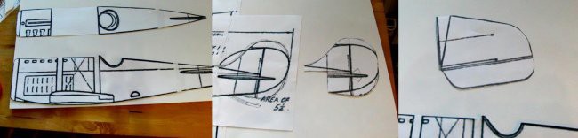 1919 AVRO 539b biplane - transfer templates to foam board